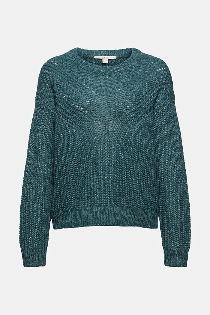 S alpakou: pulovr s vyplétaným vzorem
