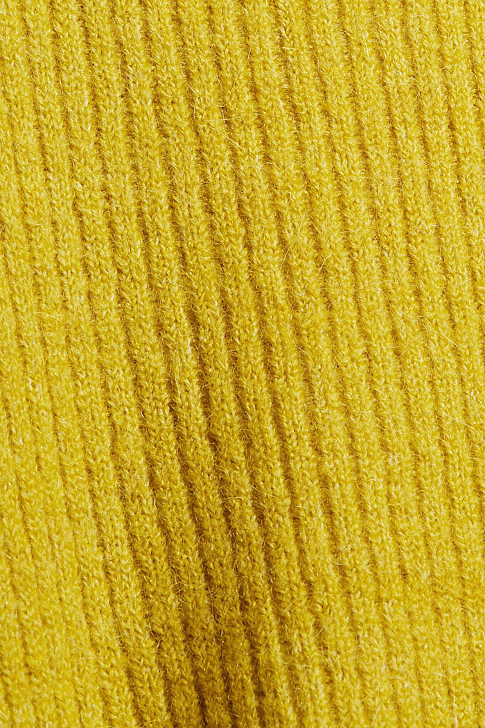 À teneur en alpaga/laine : le pull-over à col roulé, BRASS YELLOW, detail image number 4