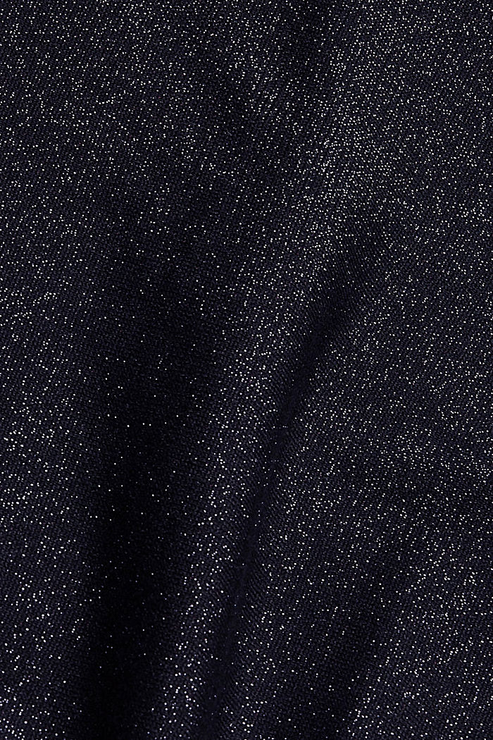 Gerecycled: trui met glittereffect, BLACK, detail image number 4