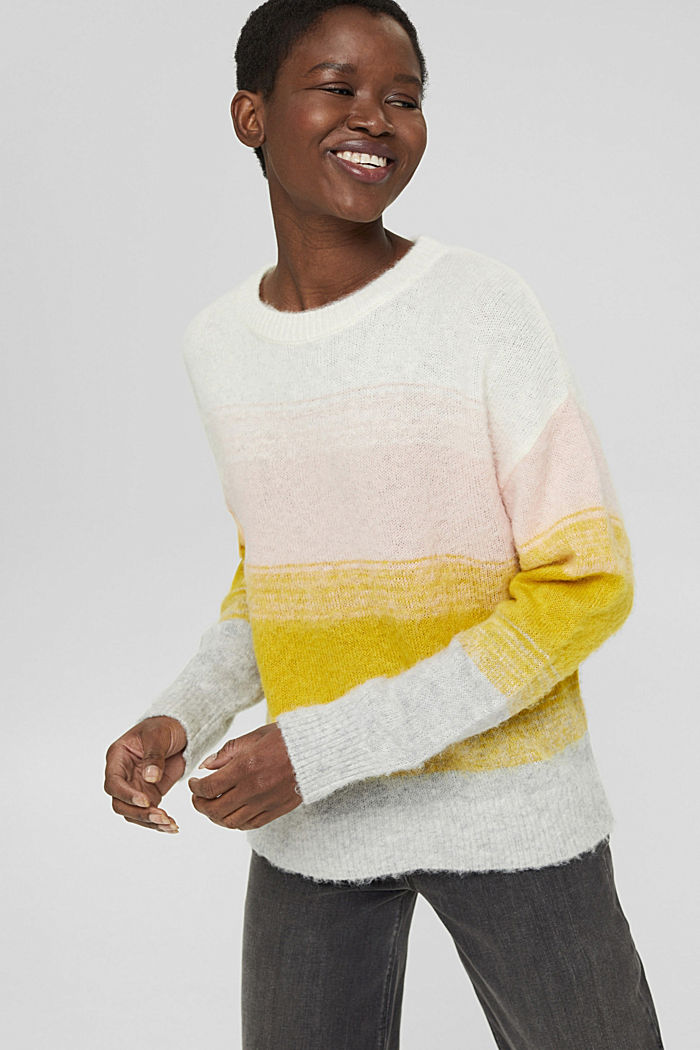 Mit Wolle: Pullover mit Farbverlauf