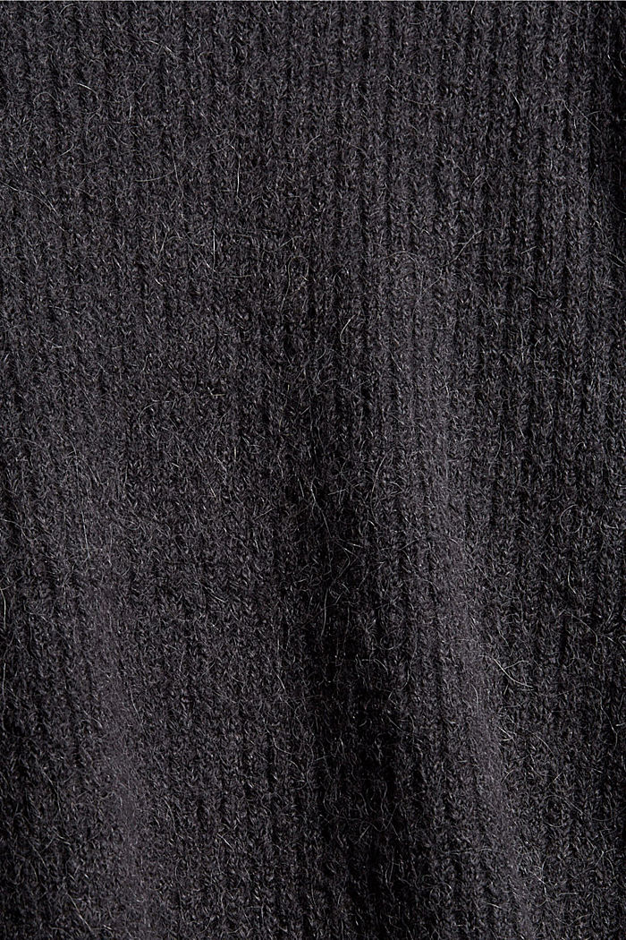 CURVY Mit Alpaka/Wolle: Long Cardigan, ANTHRACITE, detail image number 1