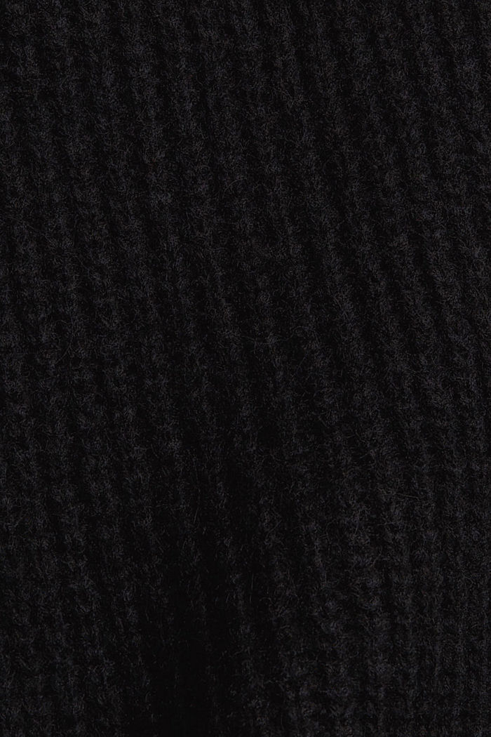 Con lana/alpaca: cárdigan con purpurina, BLACK, detail image number 4