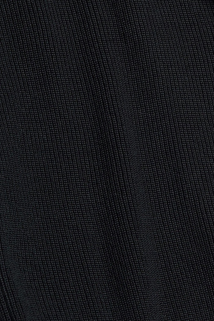 Cardigan de style polo, 100 % coton, BLACK, detail image number 4