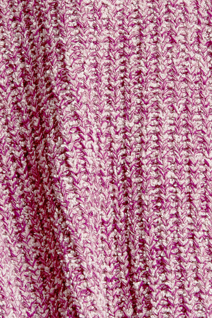 Gemêleerde gebreide trui, biologisch katoen, ROSE, detail image number 4