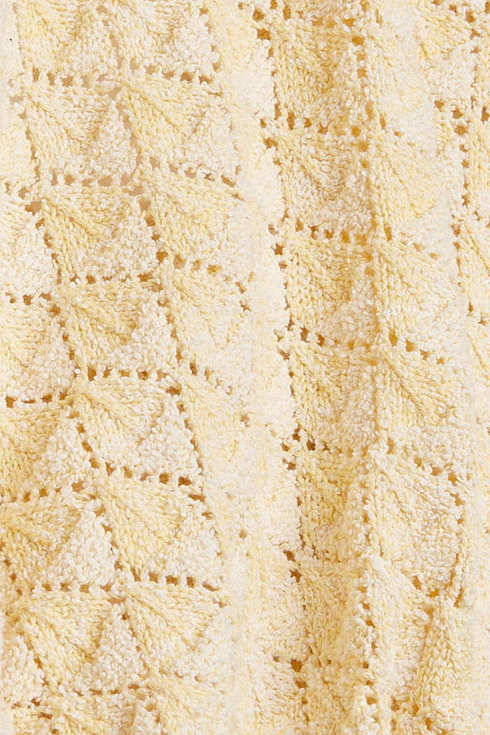 Muliinityylinen neuletakki, luomupuuvillaa, PASTEL YELLOW, detail image number 4