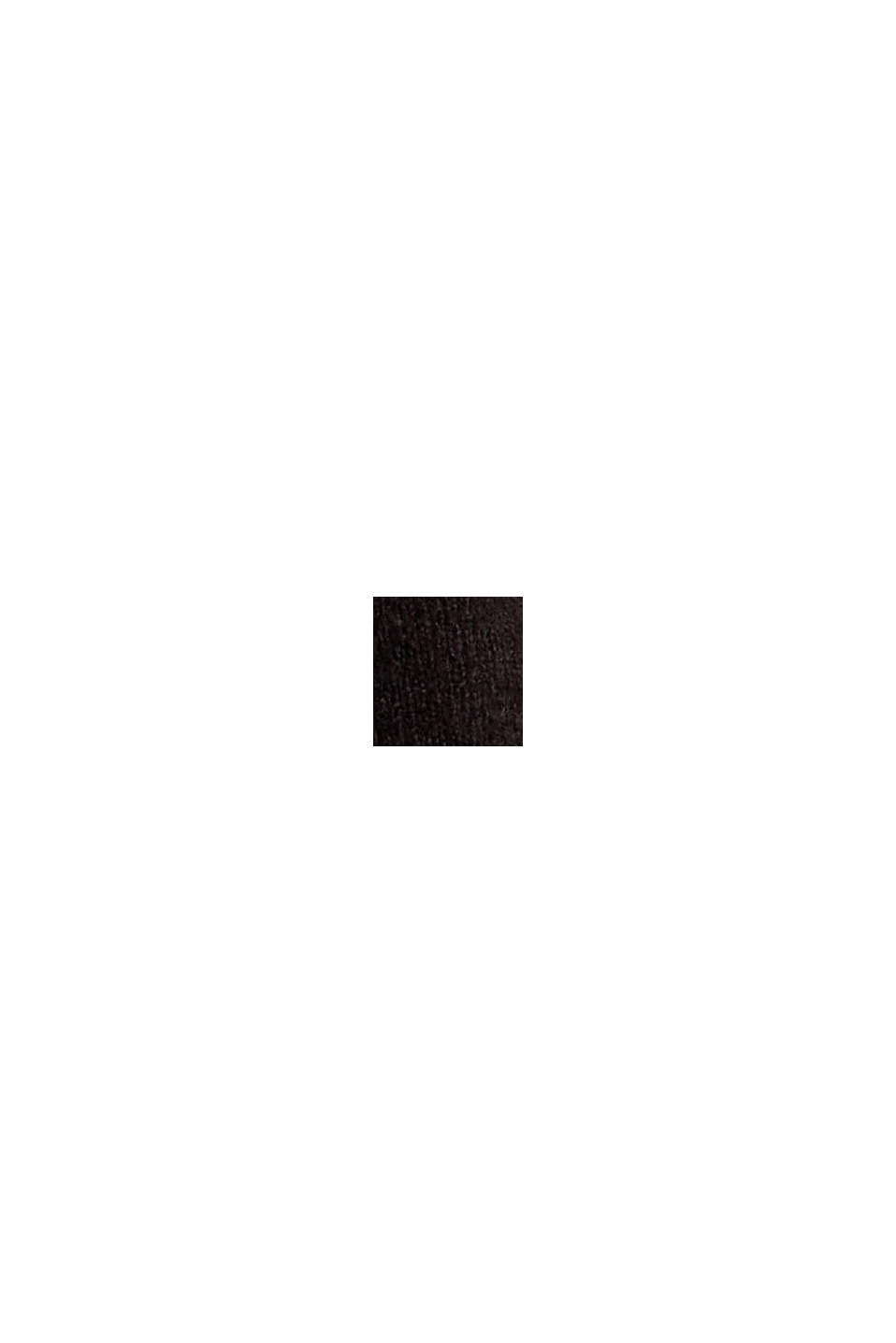 Weicher Strick-Cardigan mit Wolle, BLACK, swatch