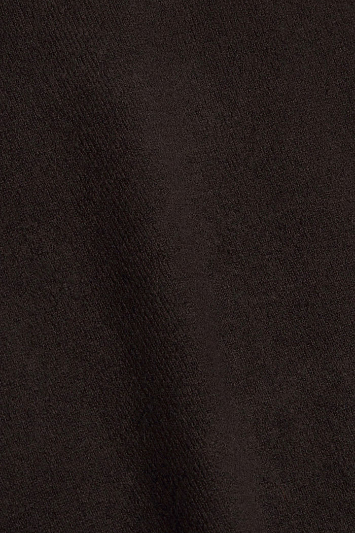 Pull-over en maille douce, à teneur en laine, BLACK, detail image number 4