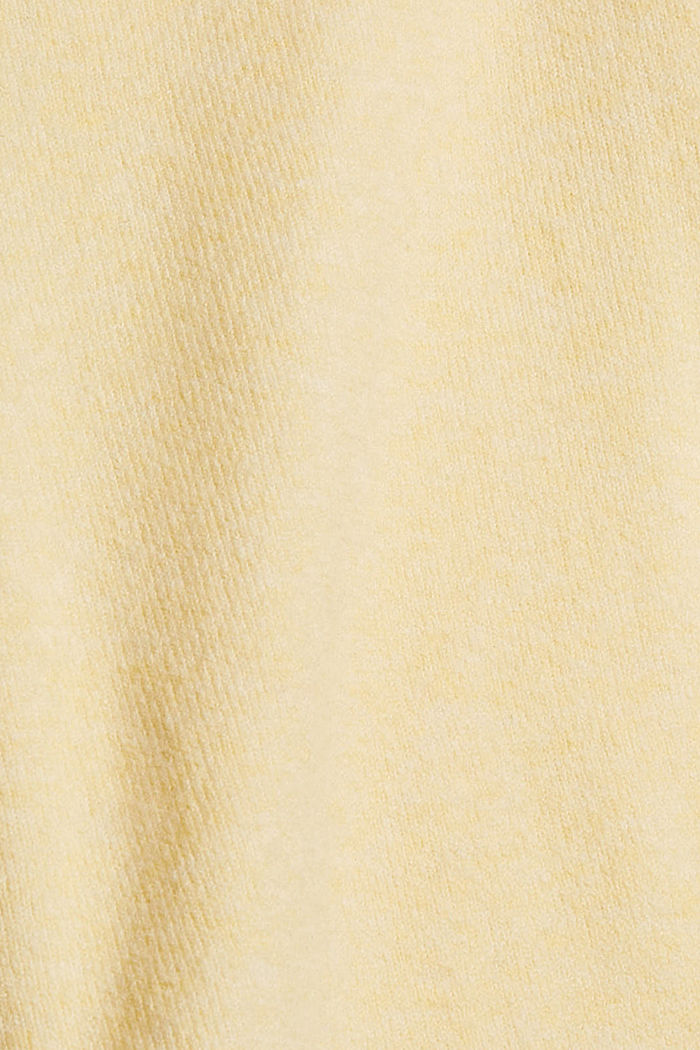 Pull-over en maille douce, à teneur en laine, PASTEL YELLOW, detail image number 4