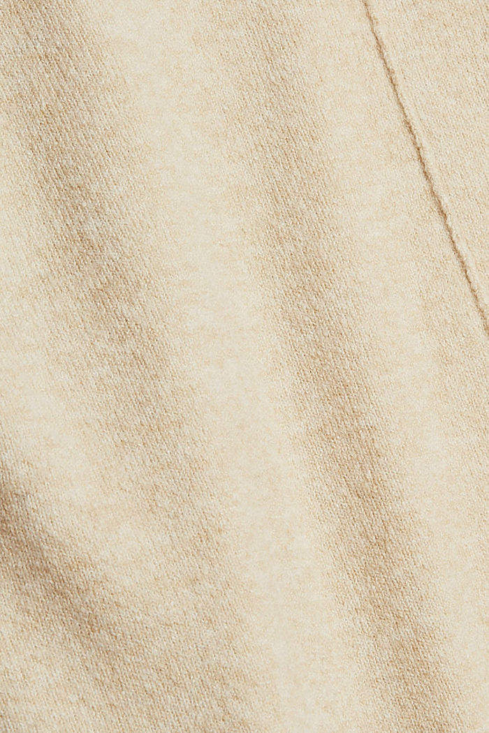 À teneur en laine : le pull-over à encolure V, CREAM BEIGE, detail image number 4