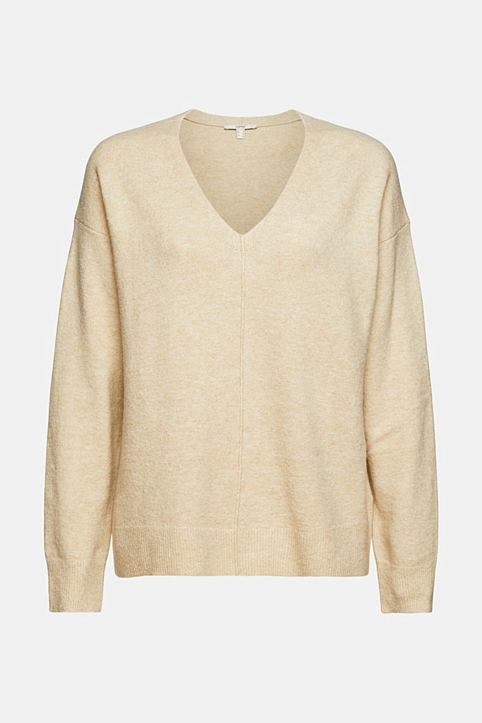 Wool blend: V-neck jumper