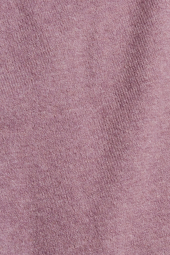 À teneur en laine : le pull-over à encolure V, MAUVE, detail image number 4