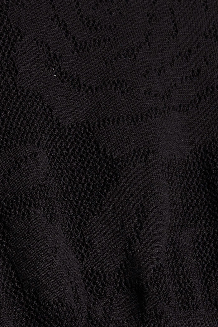 Neulepusero reikäneulosta, BLACK, detail image number 4