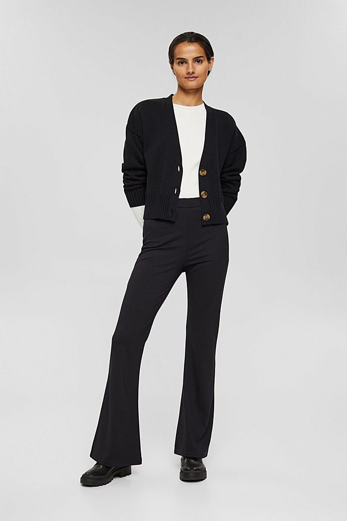 Cardigan chiné en 100 % coton, BLACK, detail image number 6