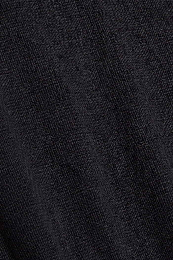 Cardigan chiné en 100 % coton, BLACK, detail image number 4