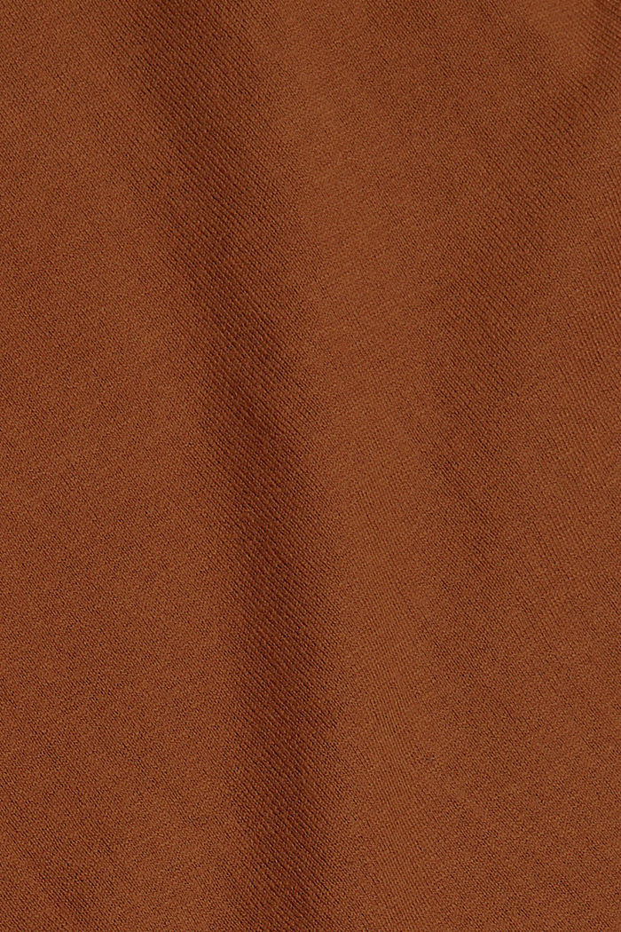 Fijngebreid vest van een mix van biologisch katoen, TOFFEE, detail image number 4
