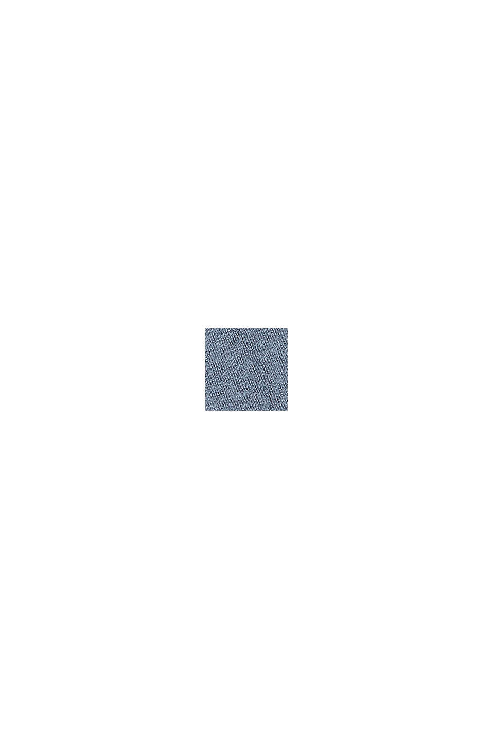 Finmasket strikcardigan af økologisk bomuldsblanding, GREY BLUE, swatch