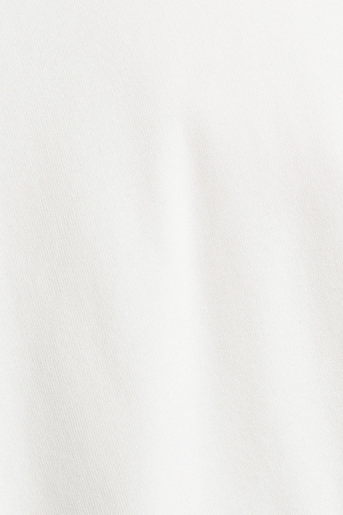 Sweat-shirt à capuche et logo brodé, en coton mélangé, OFF WHITE, detail image number 4