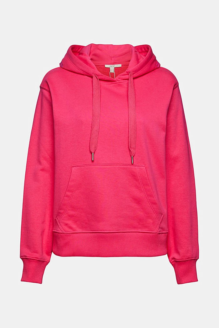 Hoodie with logo embroidery, blended cotton