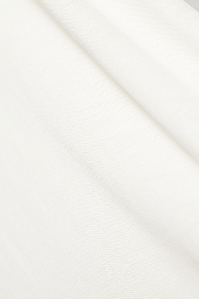 Longsleeve aus Bio-Baumwolle mit Spitze, OFF WHITE, detail image number 4