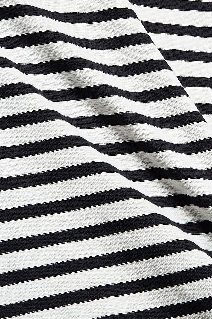 T-shirt à manches longues en coton biologique animé de dentelle, BLACK, detail image number 4