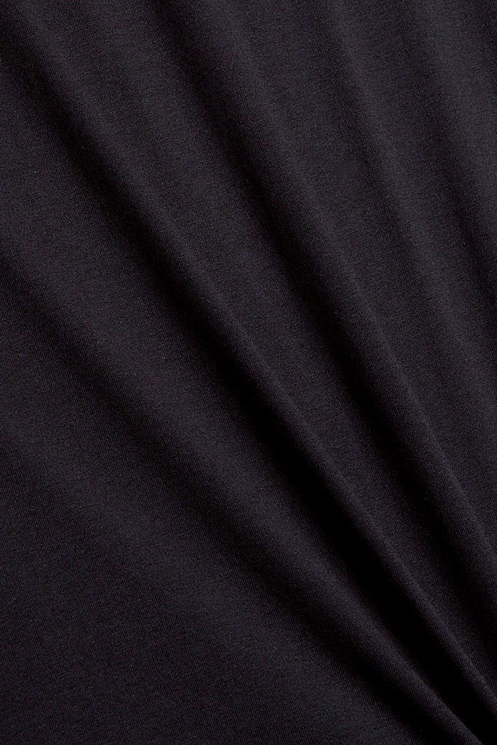 Kimaltava pitkähihainen luomupuuvillasekoitetta, BLACK, detail image number 4