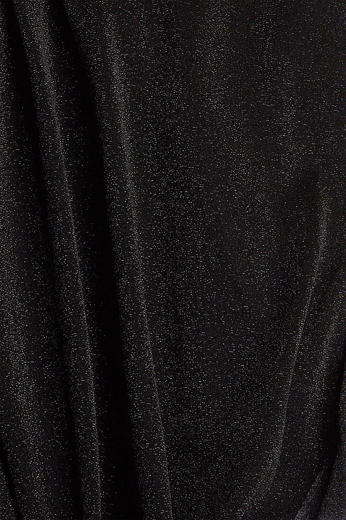 Halftransparante longsleeve met glitter, BLACK, detail image number 4