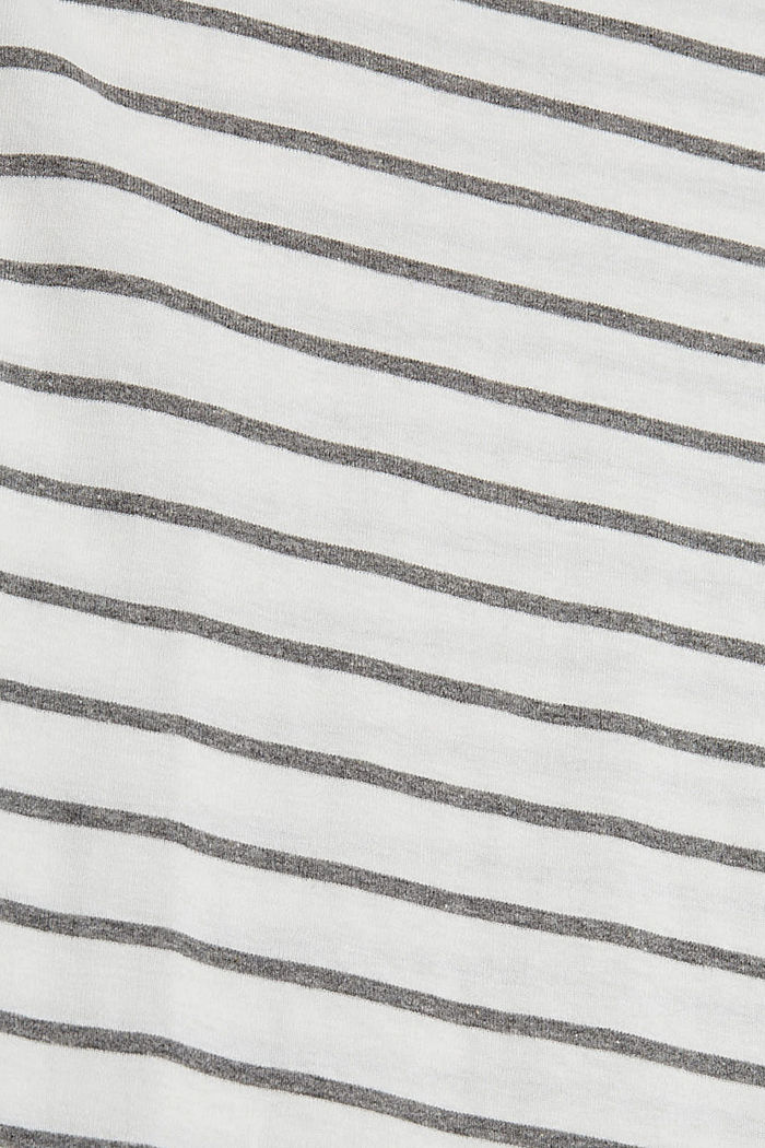 Gestreepte longsleeve, biologische katoenmix, OFF WHITE, detail image number 4