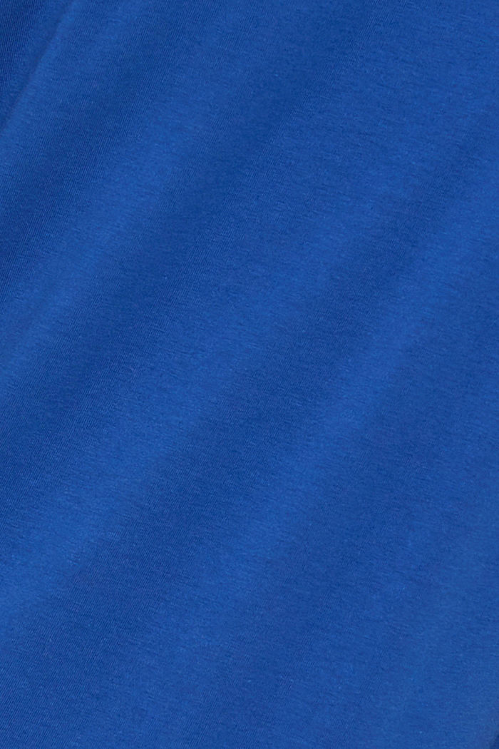 T-shirt à imprimé logo, coton bio, BRIGHT BLUE, detail image number 4