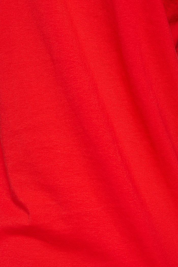 T-shirt met logo print, biologisch katoen, ORANGE RED, detail image number 4
