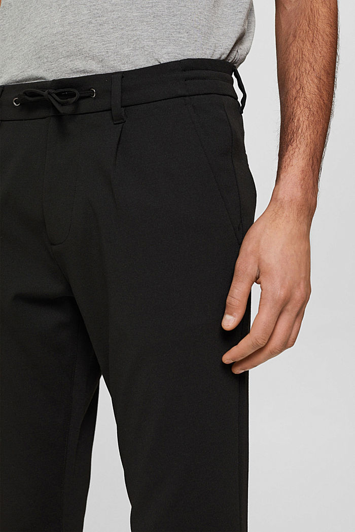 Pantalon stretch à taille élastique, BLACK, detail image number 2