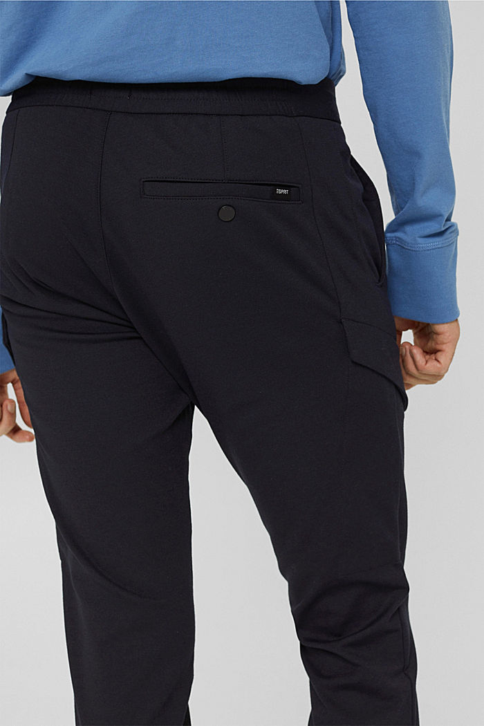 Jersey broek met zakken, DARK BLUE, detail image number 5