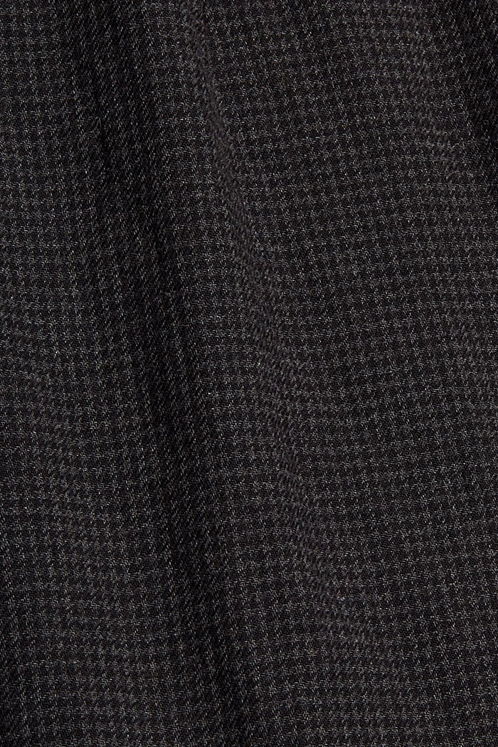 Chemise à motif pied-de-poule, coton biologique, DARK GREY, detail image number 4