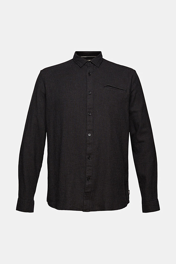 Organic cotton shirt with a houndstooth pattern