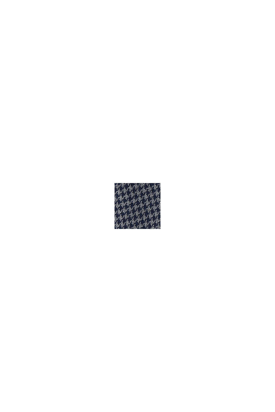 Organic cotton shirt with a houndstooth pattern, GREY, swatch