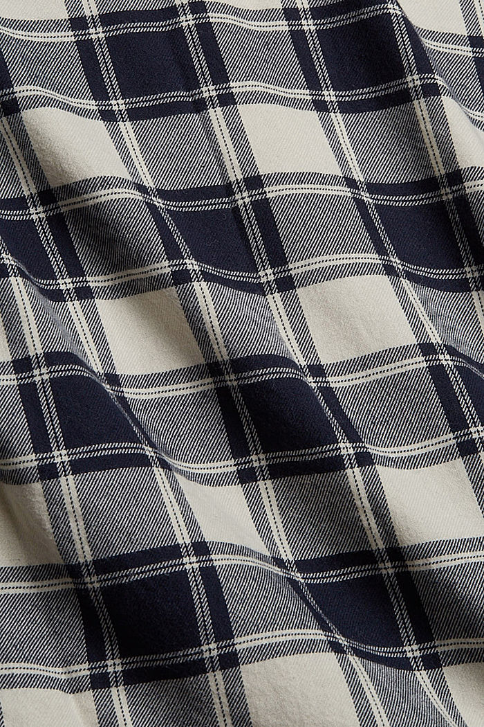 Kariertes Flanellhemd aus Bio-Baumwolle, DARK BLUE, detail image number 4
