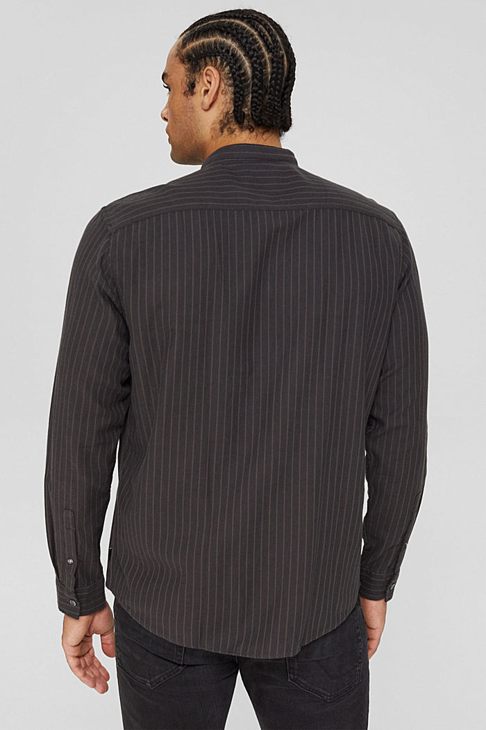 Striped shirt in organic cotton, ANTHRACITE, detail image number 3