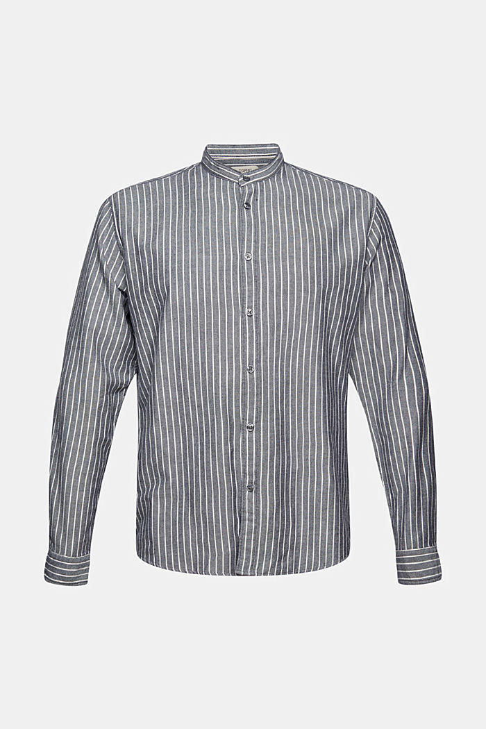 Gestreiftes Hemd aus Organic Cotton, GREY, overview