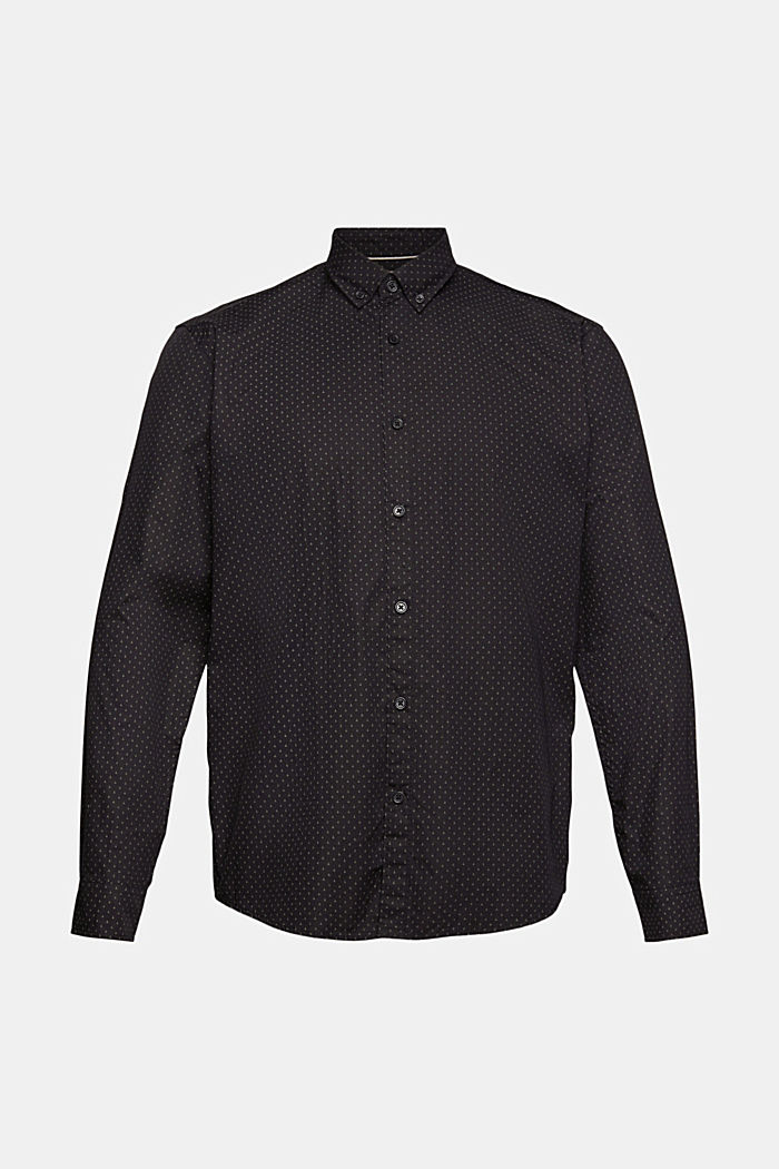 Chemise à motif en coton, BLACK, detail image number 5
