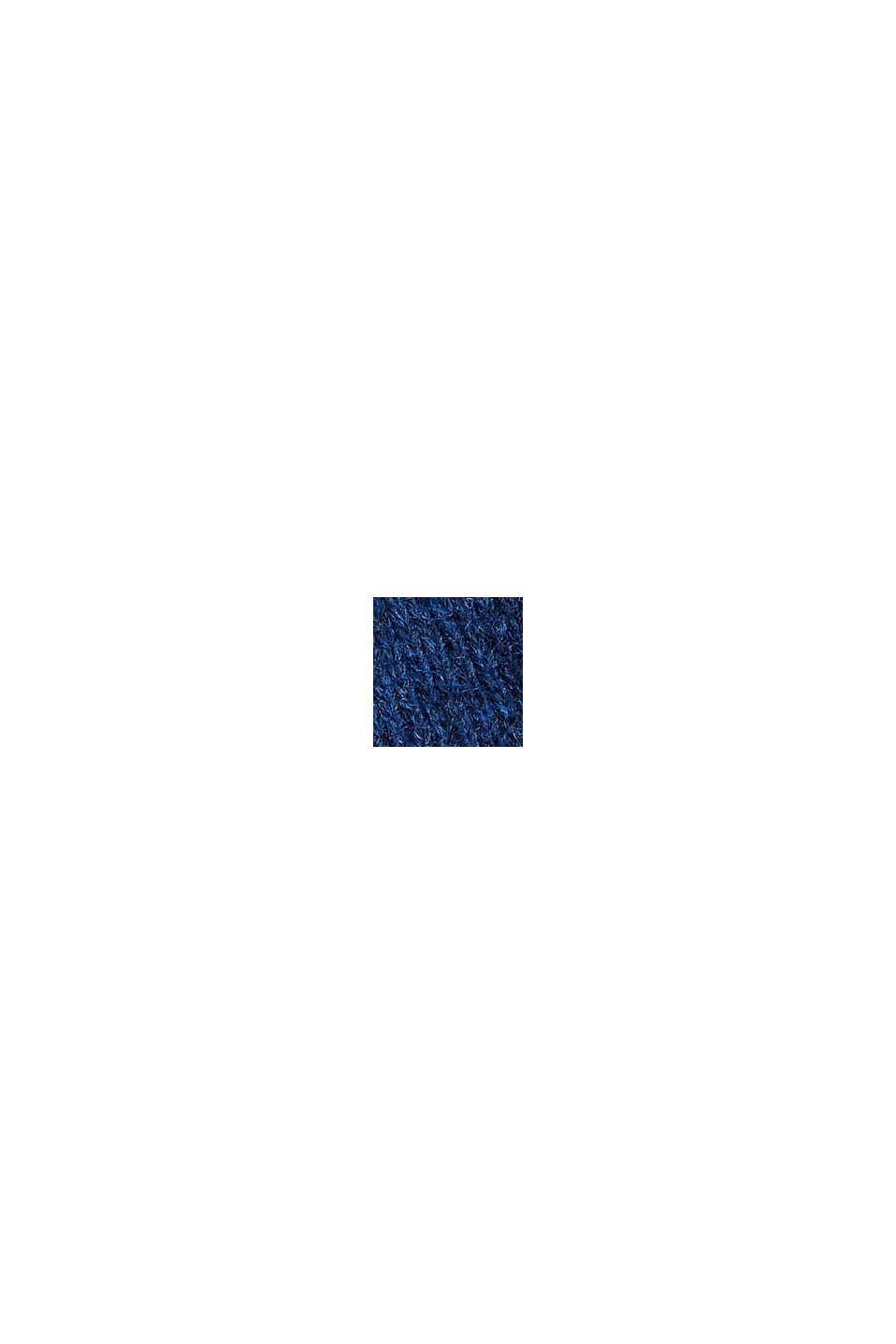 In materiale riciclato: pullover in misto lana con colletto alto, NEW DARK BLUE, swatch