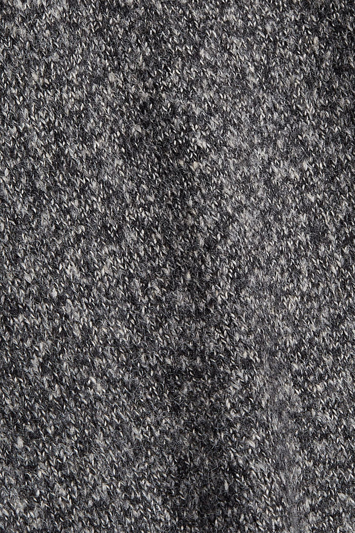 En matière recyclée : le cardigan en maille à teneur en laine, DARK GREY, detail image number 4