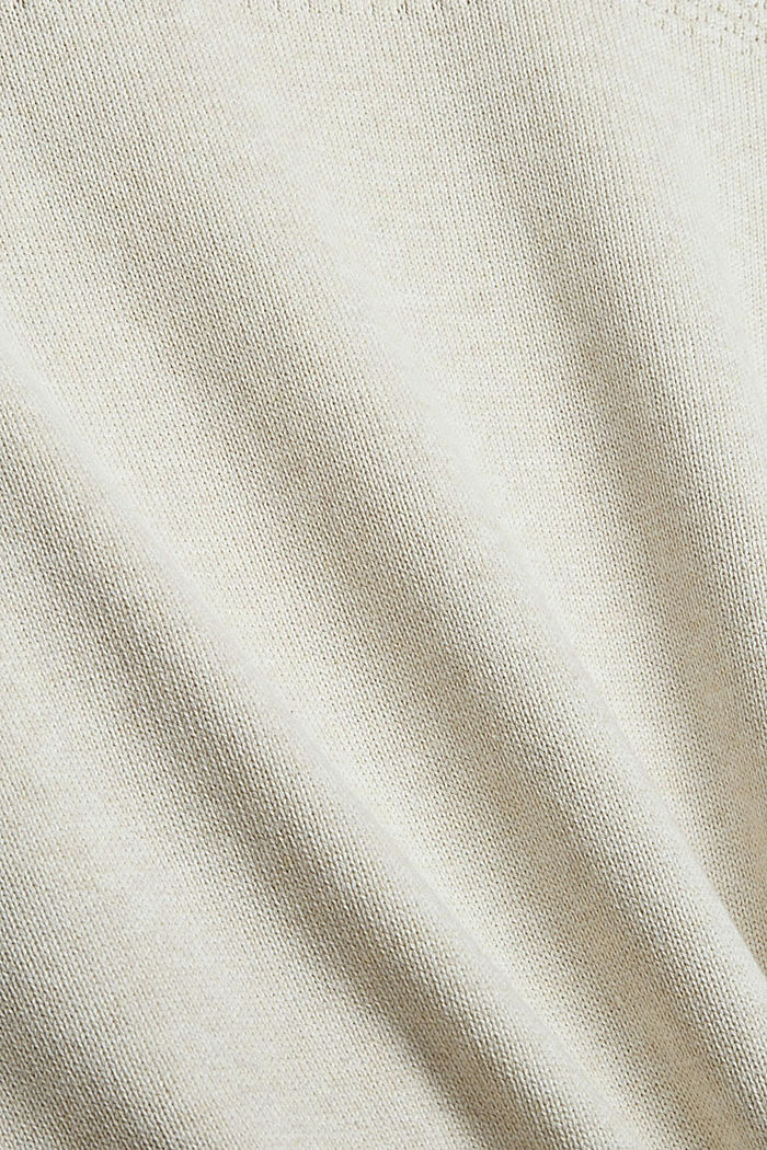 Jersey con diseño de punto texturizado, algodón ecológico, OFF WHITE, detail image number 4