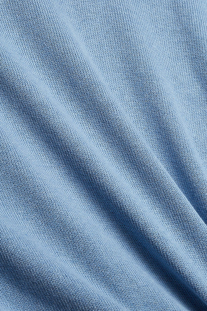 Jersey con diseño de punto texturizado, algodón ecológico, LIGHT BLUE, detail image number 4