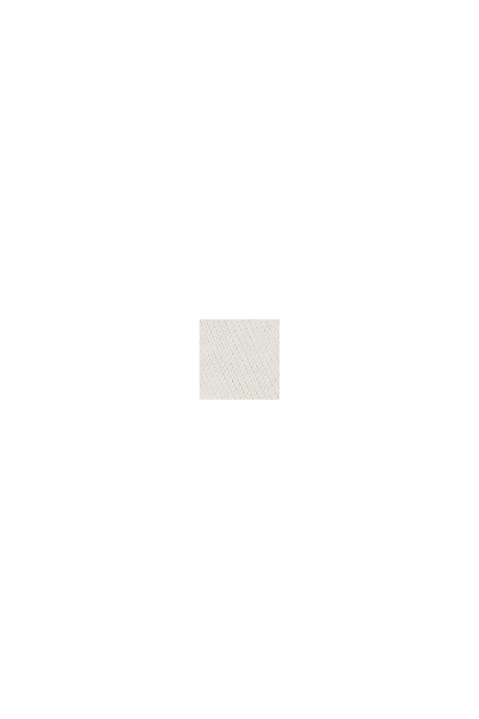 Jersey con cuello de cremallera y diseño de punto texturizado, algodón ecológico, OFF WHITE, swatch