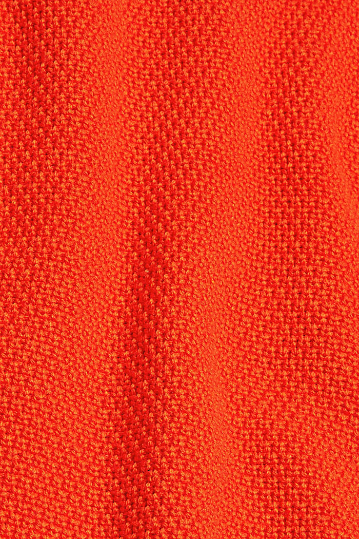 Gebreide trui van biologisch katoen, ORANGE, detail image number 4