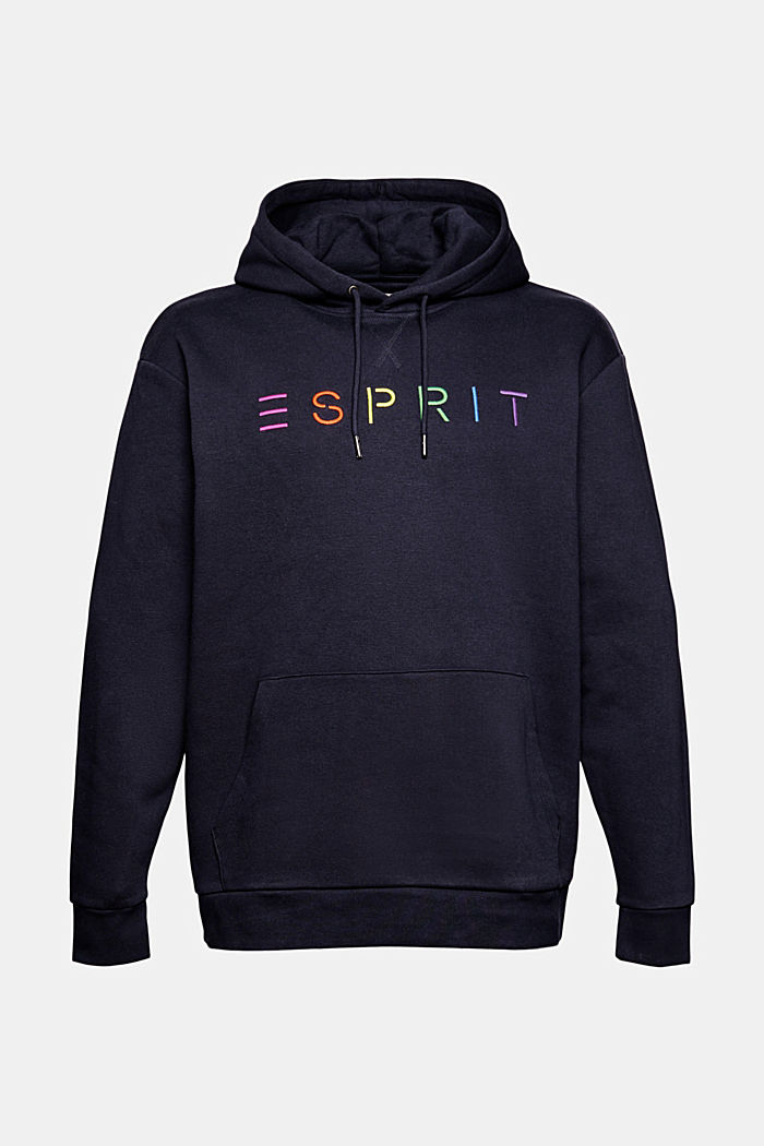 Recycled: sweatshirt hoodie with an embroidered logo