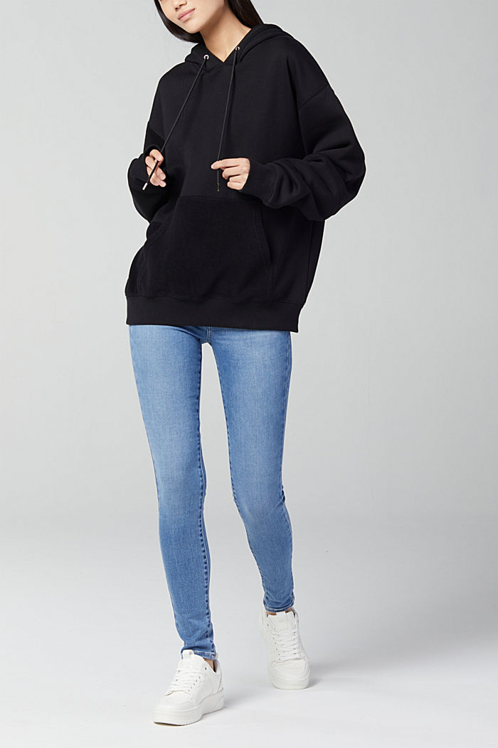Unisex sweatshirt in a patchwork look, BLACK, detail-asia image number 3