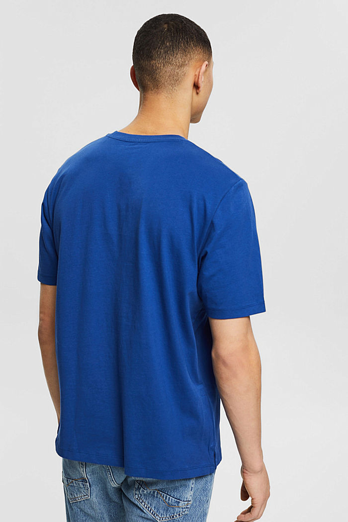 Jersey T-shirt met logoborduursel, BRIGHT BLUE, detail image number 3