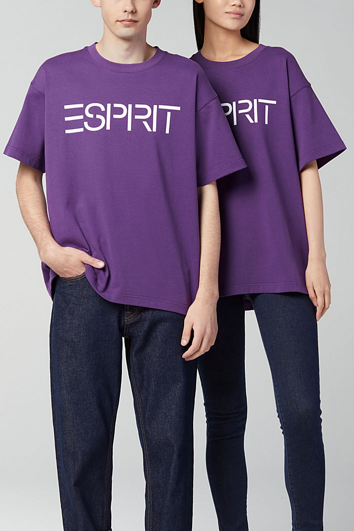 Unisex T-shirt with a logo print, LILAC, detail-asia image number 0