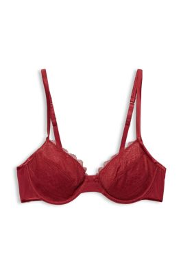 ESPRIT En matière recyclée : le soutien-gorge non rembourré à armatures et dentelle