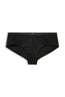 ESPRIT En matière recyclée : shorty brésilien à dentelle